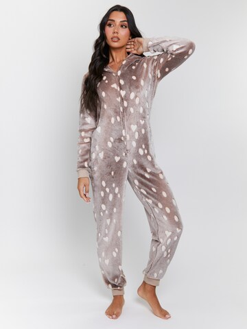 Loungeable Loungewear 'Reindeer' in Grey: front