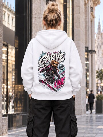 LUNØIR StudioSweater majica 'BOSS Femme Winter Snowboard Line' - bijela boja