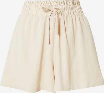 Nasty Gal Trousers in Beige: front