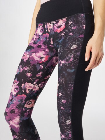 SKECHERS Skinny Sportbroek in Zwart