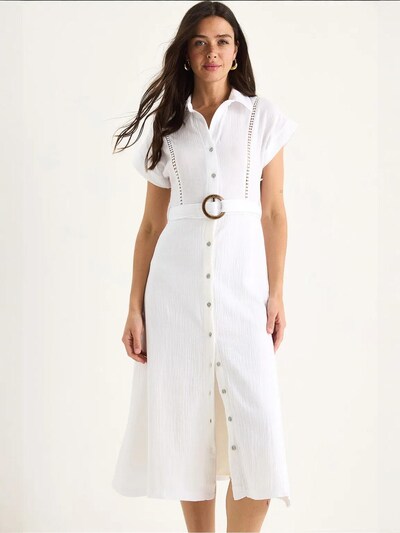 Bianco Lucci Robe-chemise en 36 en blanc, Vue avec produit