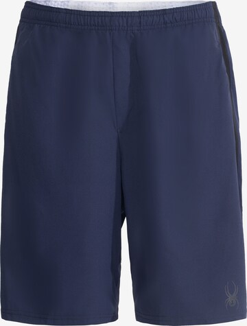 Spyder Regular Workout Pants in Blue: front