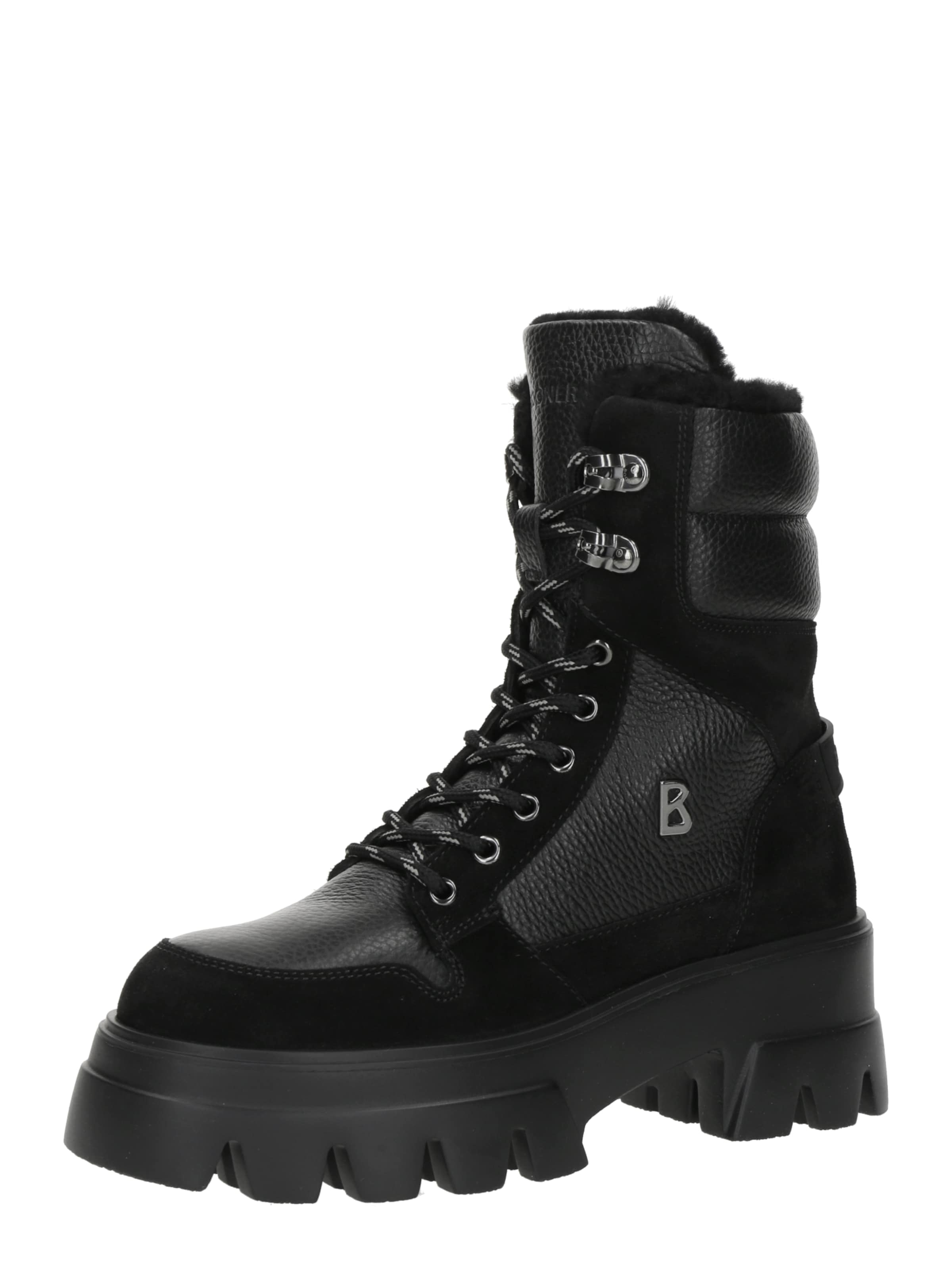 BOGNER Schnürstiefelette 'SAPPORO 2' in Schwarz: Vorderseite
