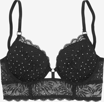 LASCANA Push-up BH in Schwarz: predná strana