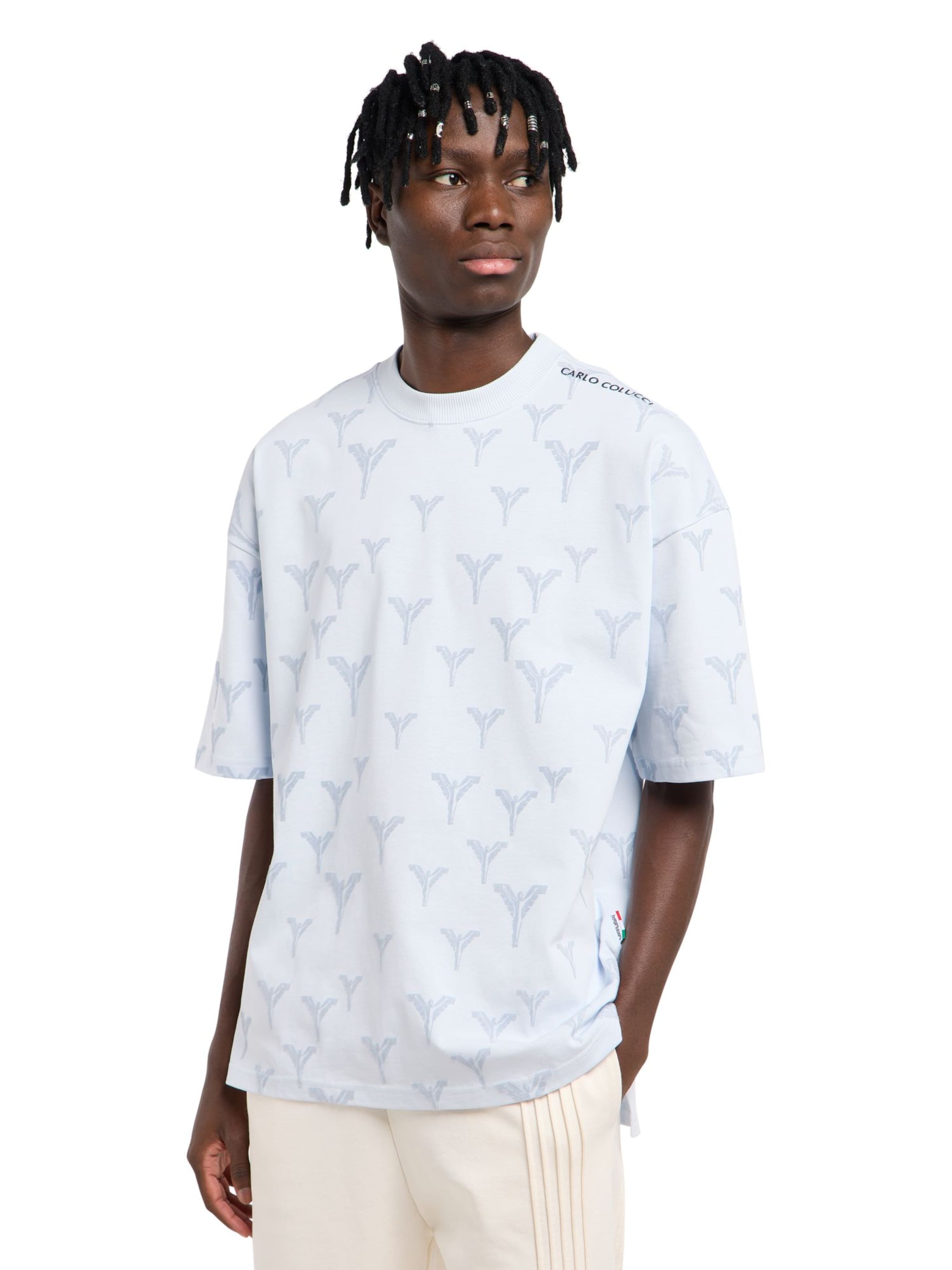 T-Shirt ' Fasan ' Carlo Colucci en bleu : devant