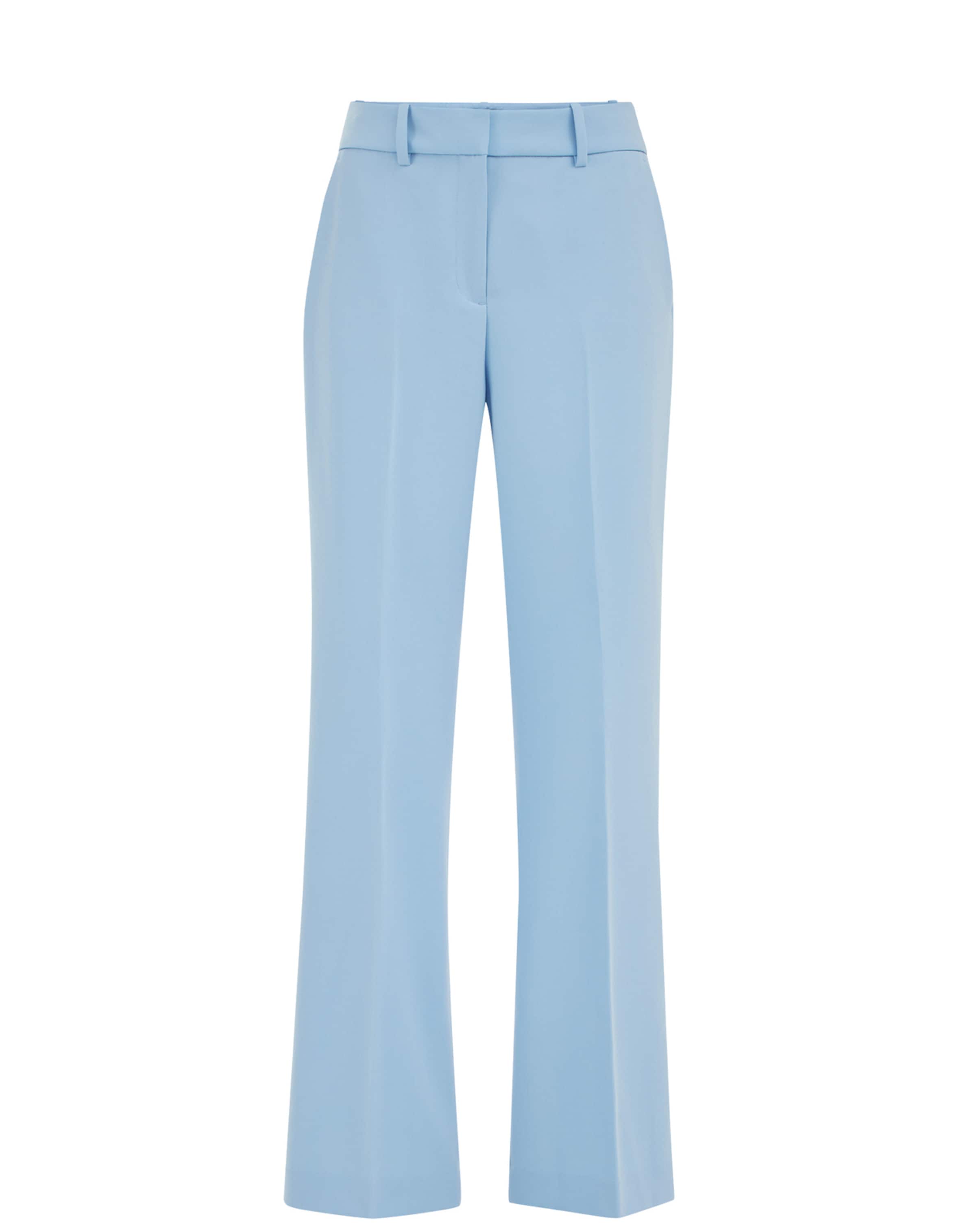 WE Fashion Flared Bukser med fals i blå: forside