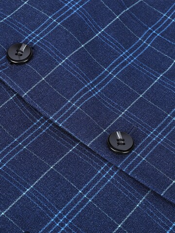 YOUTHUP Slim fit Suit 'Karo' in Blue