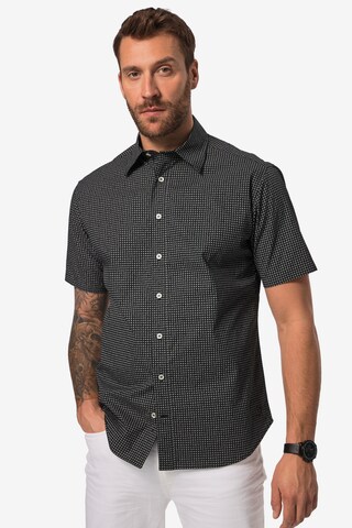 JP1880 Regular fit Button Up Shirt in Black: front