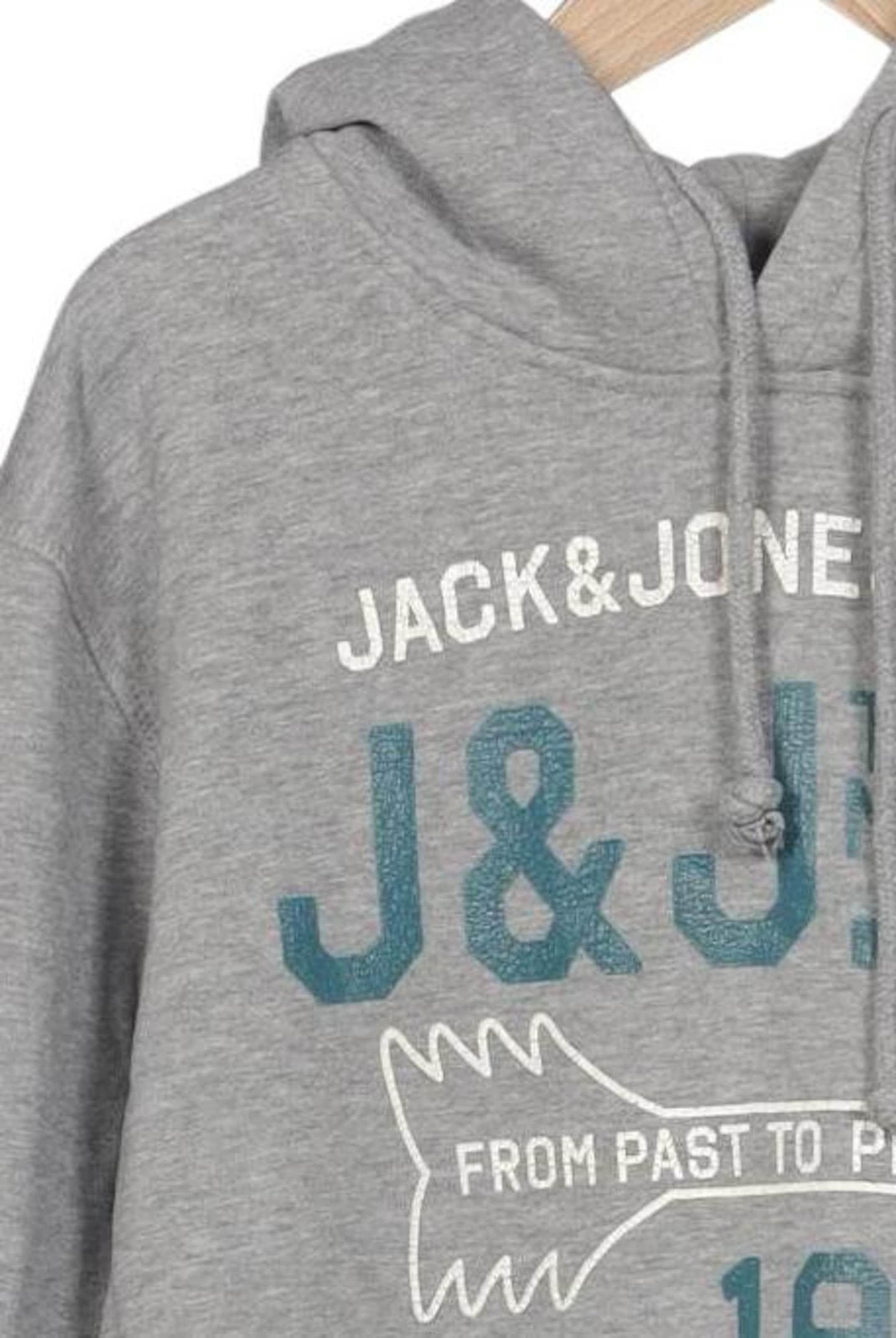 JACK & JONES Kapuzenpullover L in Grau