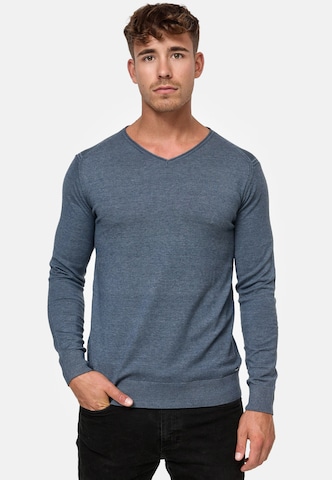 INDICODE JEANS Sweater 'Beam' in Blue: front