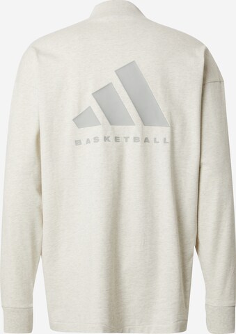 ADIDAS PERFORMANCE Λειτουργικό μπλουζάκι 'Basketball Long-sleeve' σε μπεζ