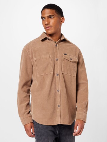 LTB - Ajuste regular Camisa 'Jadero' en marrón: frente