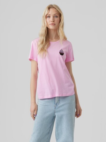 VERO MODA Shirt 'MIAFRANCIS' in Pink: front