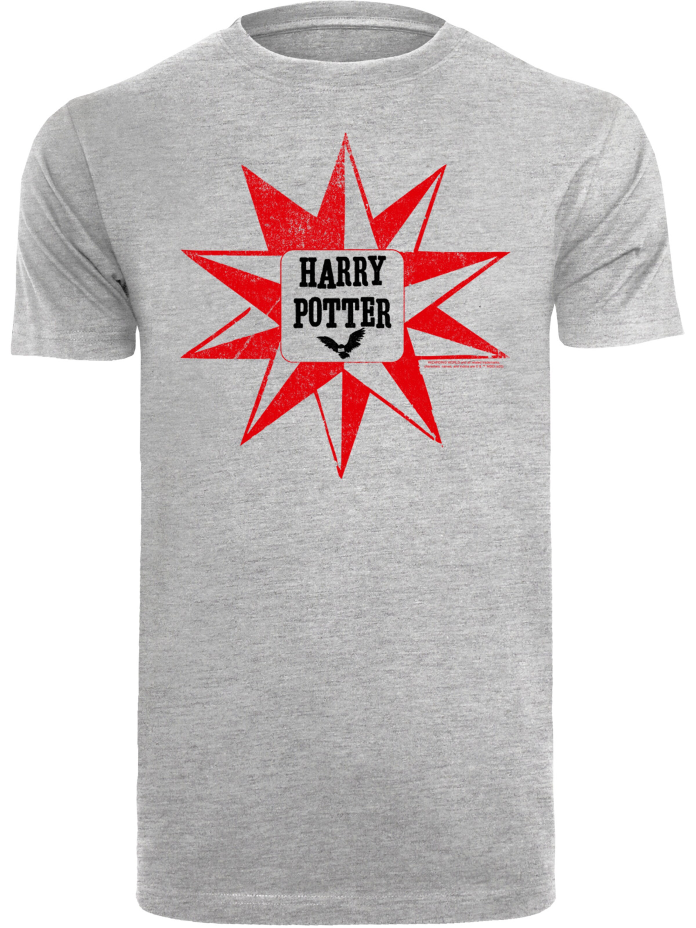 T-Shirt 'Harry Potter Hedwig Star' F4NT4STIC en gris : devant