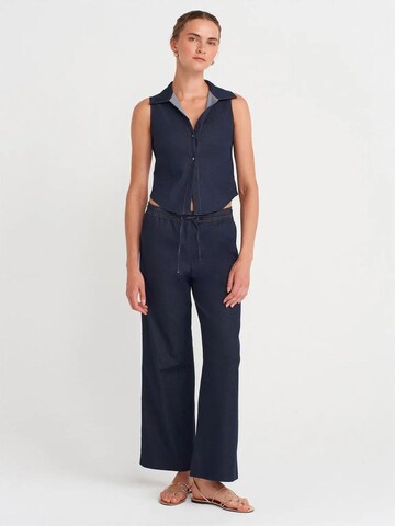 Dilvin Wide leg Trousers in Blue: front
