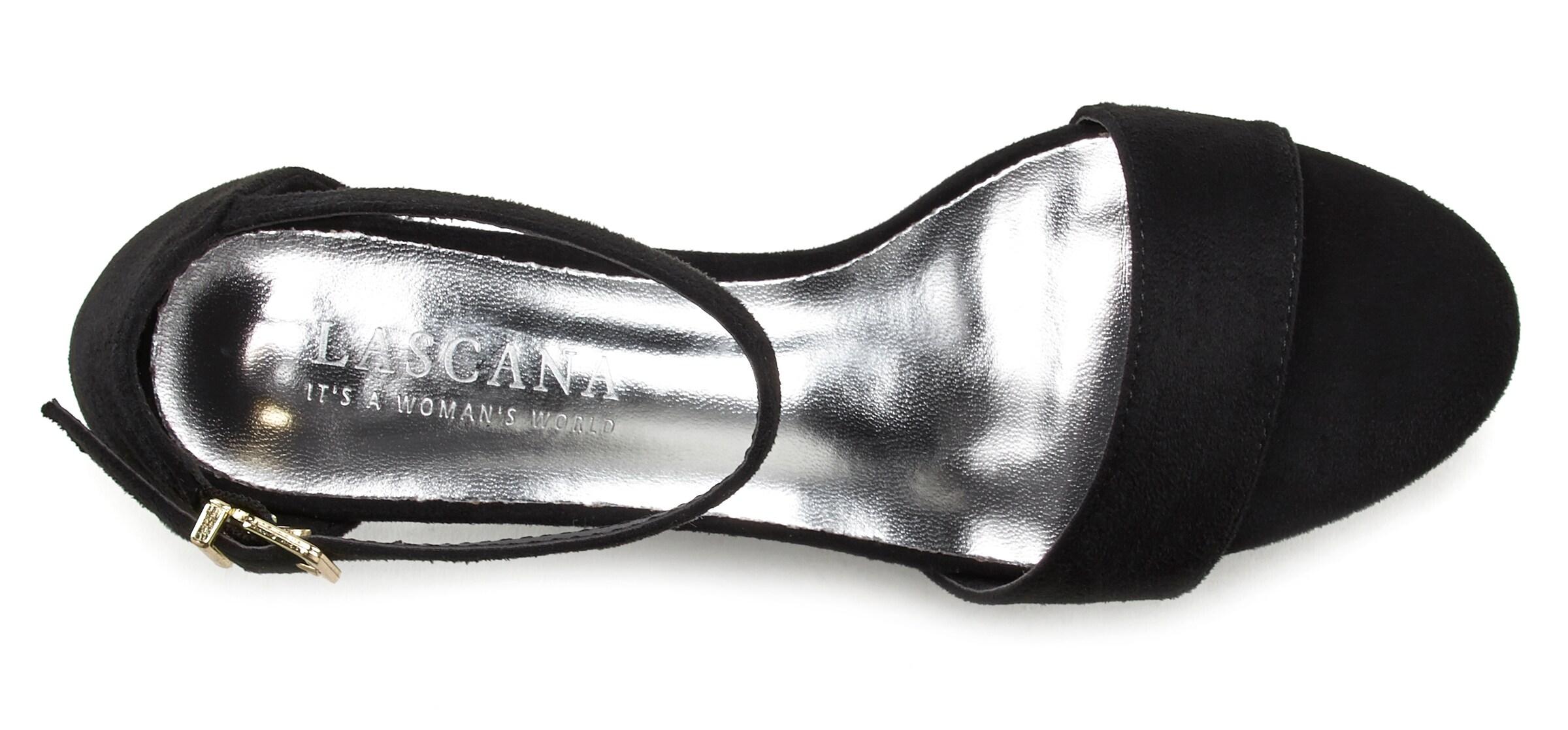 LASCANA Босоножки с ремешком в Черный