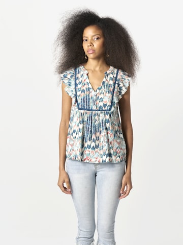 KOROSHI Blouse in Gemengde kleuren: voorkant