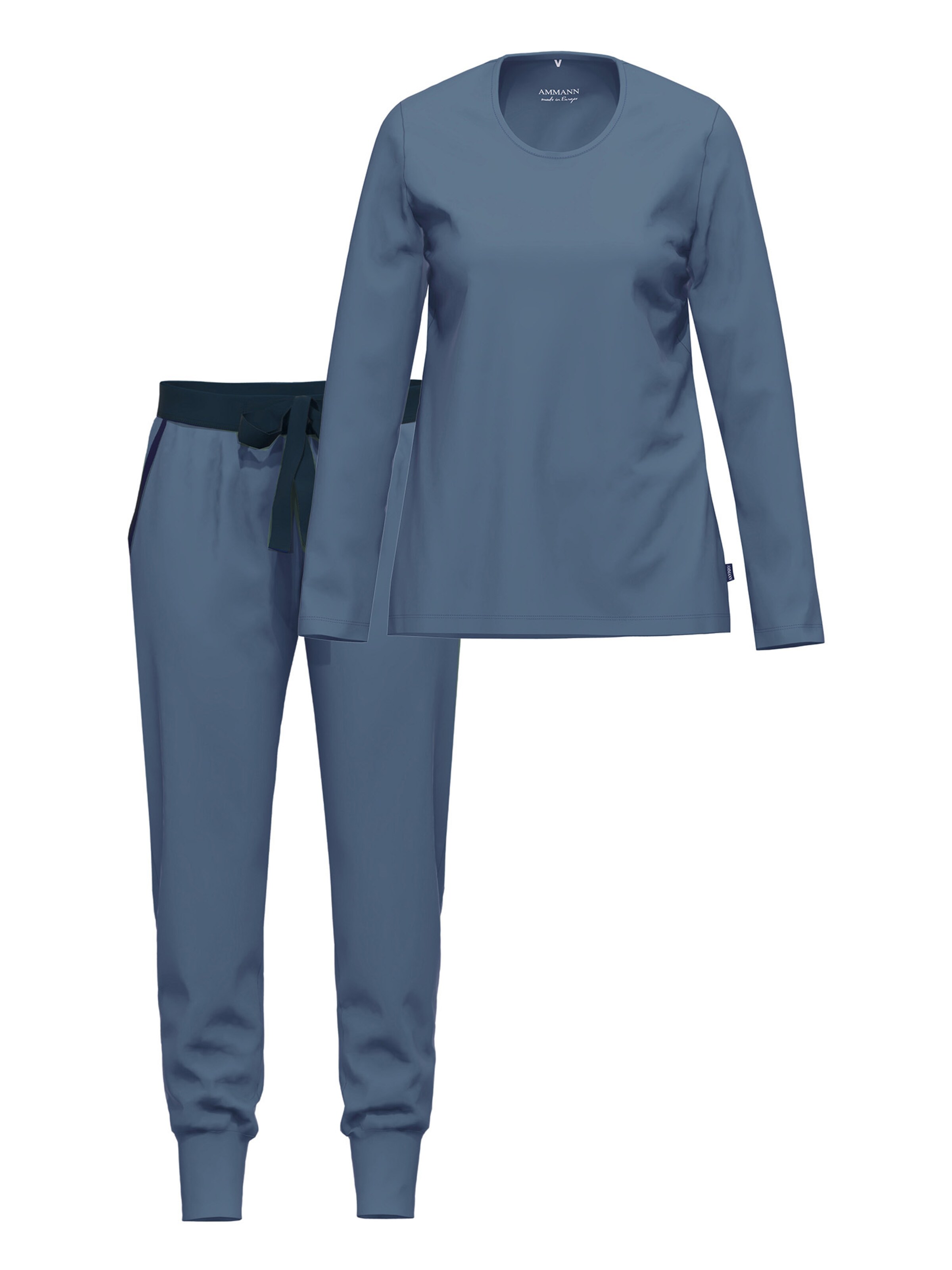 Ammann Pajama 'Night & Home' in Blue: front