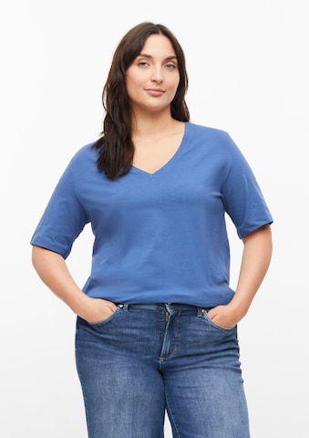 T-shirt s.Oliver CURVE en bleu : devant