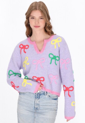 Pull-over MYMO en violet : devant