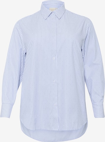 KAFFE CURVE Bluse 'Victa ' i blå: forside