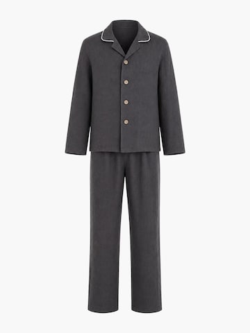 AmourLinen Pajamas long 'Harry' in Grey: front