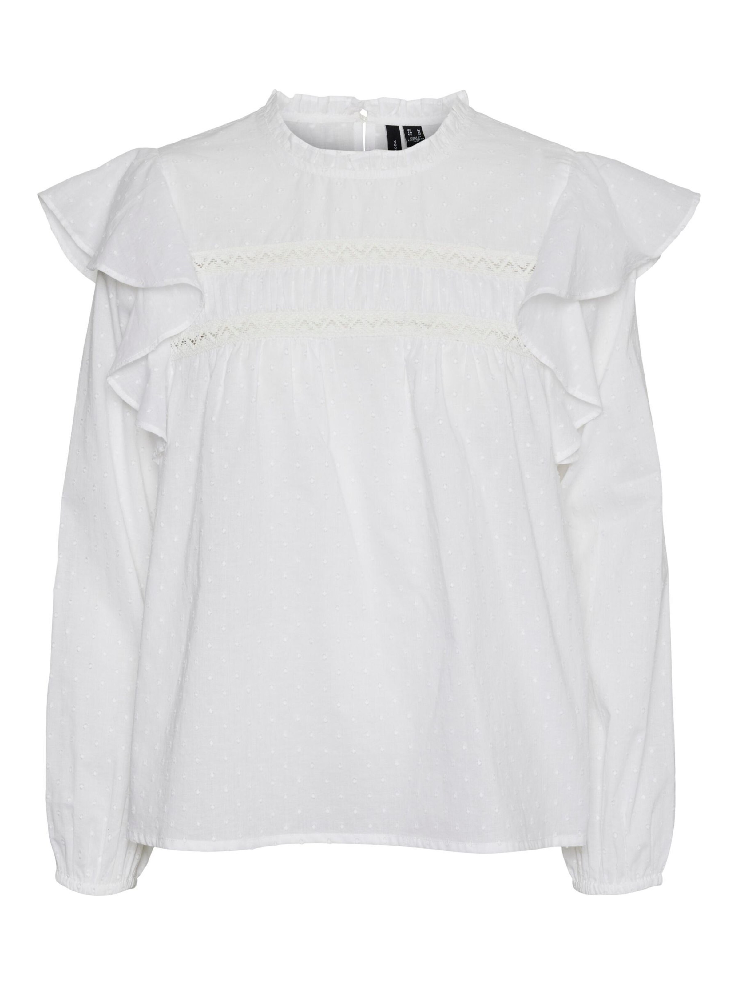 Vero Moda Curve - Blusa 'CTRINE' en blanco: frente