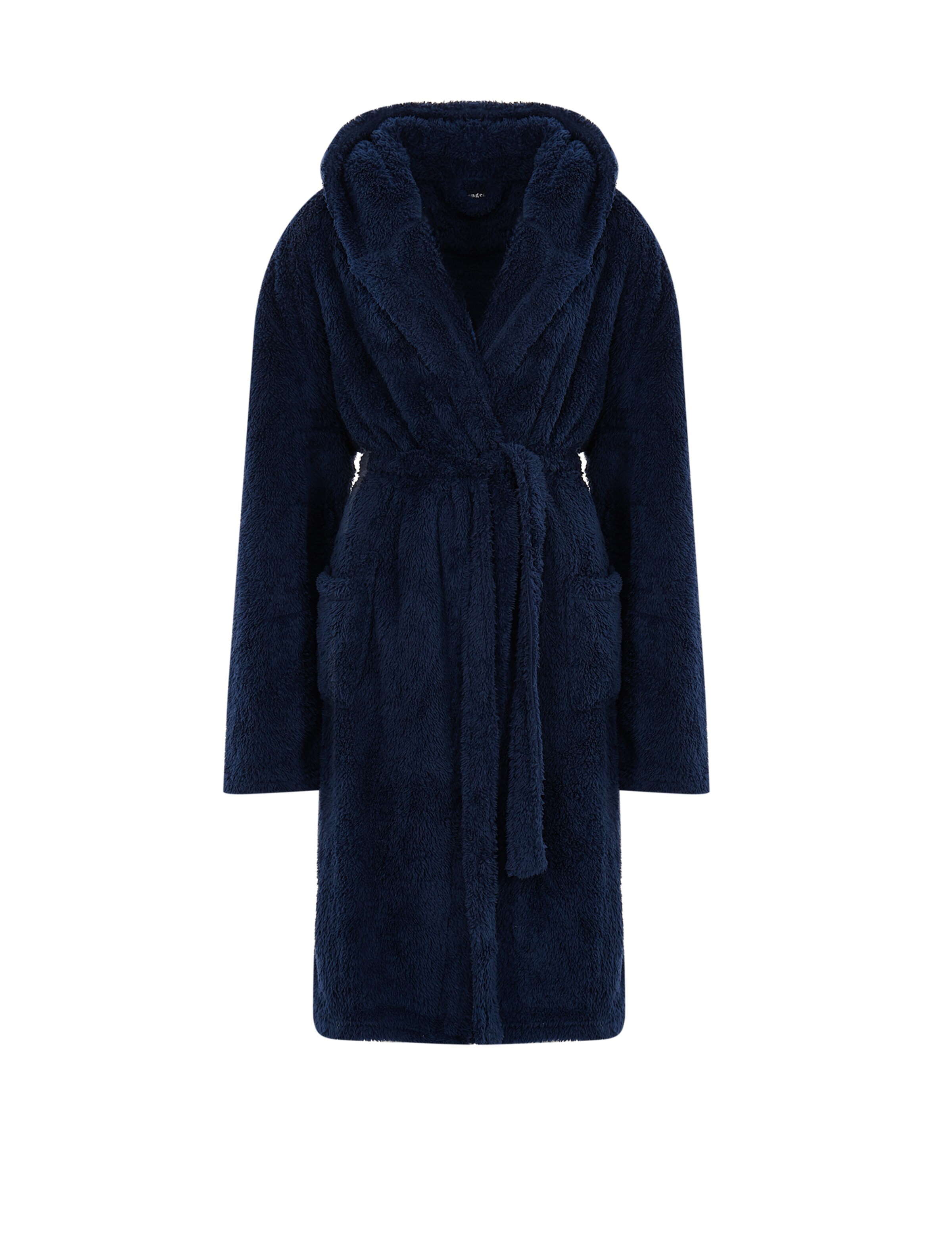 Loungeable Long Bathrobe in Blue: front