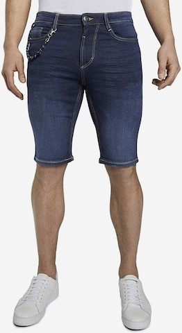 TOM TAILOR Slimfit Shorts in Blau: predná strana