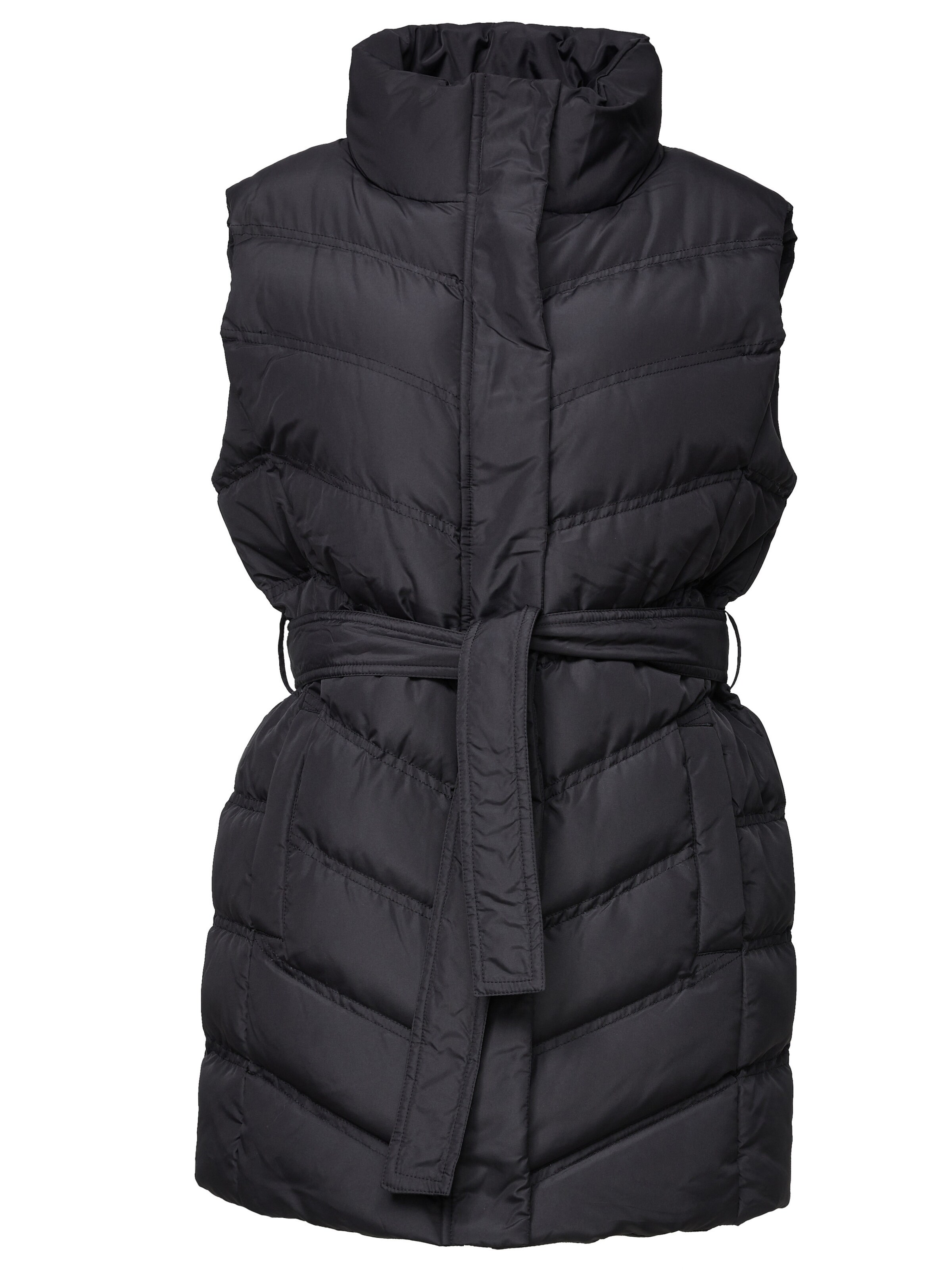 Threadbare Vest 'Cruz' in Black: front