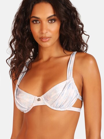 Balconnet Hauts de bikini OW Collection en bleu : devant