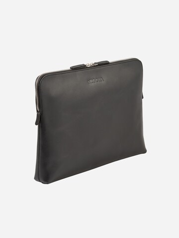 NEGOTIA Leather Laptop bag 'Mantle 14''' in Black