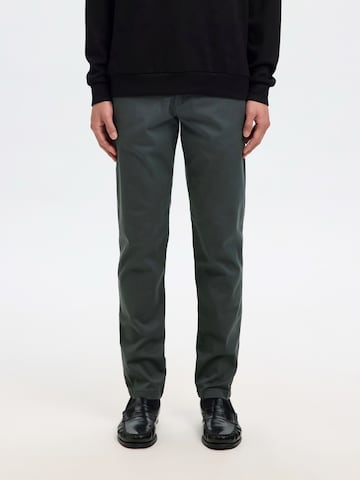 SELECTED Slim fit Chino trousers 'SLHMiles Flex' in Grey: front