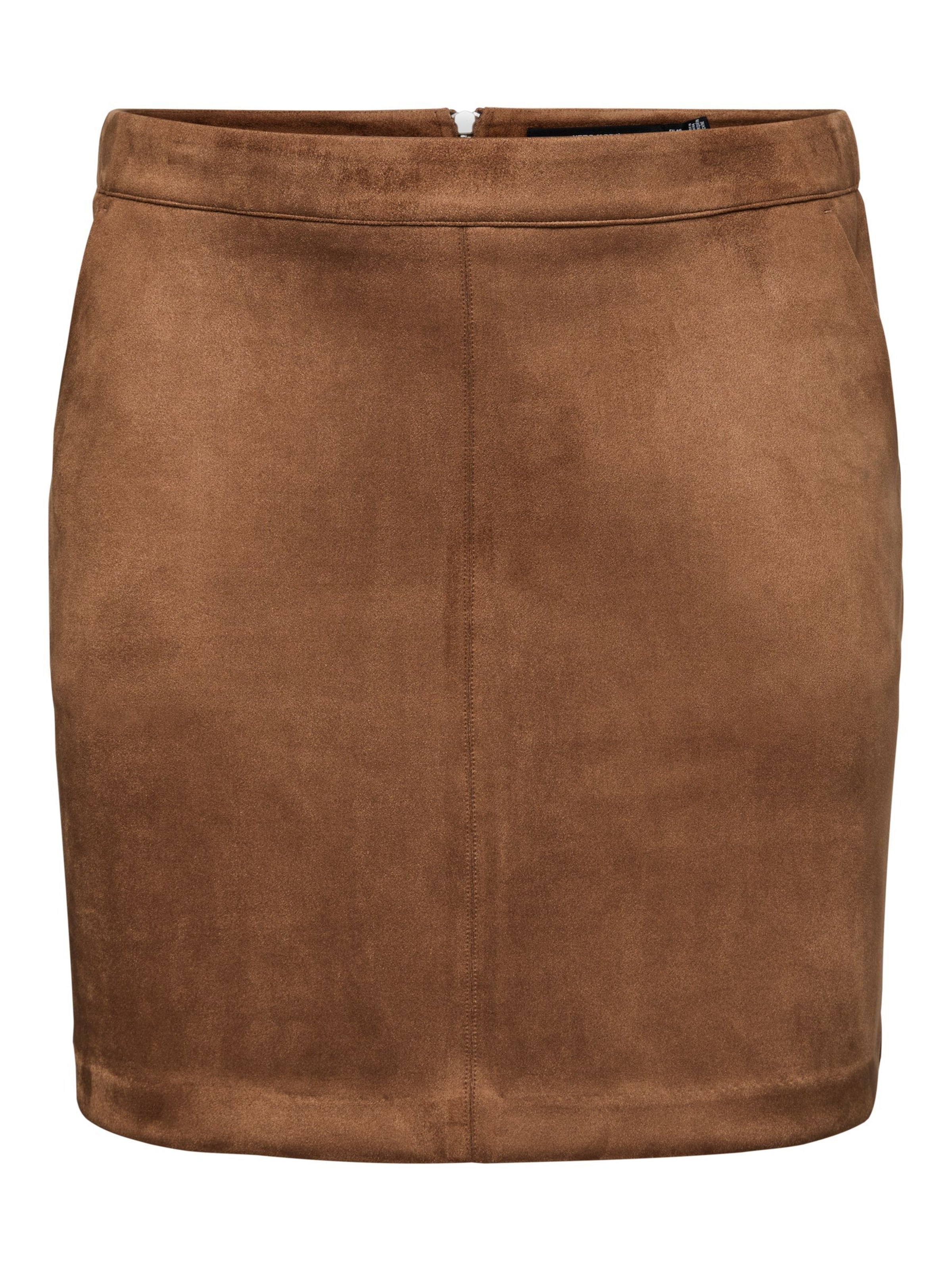Vero Moda Curve Jupe 'DONNADINA' en marron, Vue avec produit