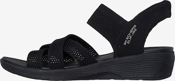 SKECHERS Sandale in Schwarz: Vorderseite