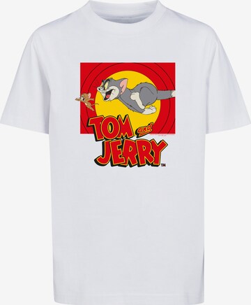 F4NT4STIC Shirt 'Tom And Jerry Chase Scene' in White: front