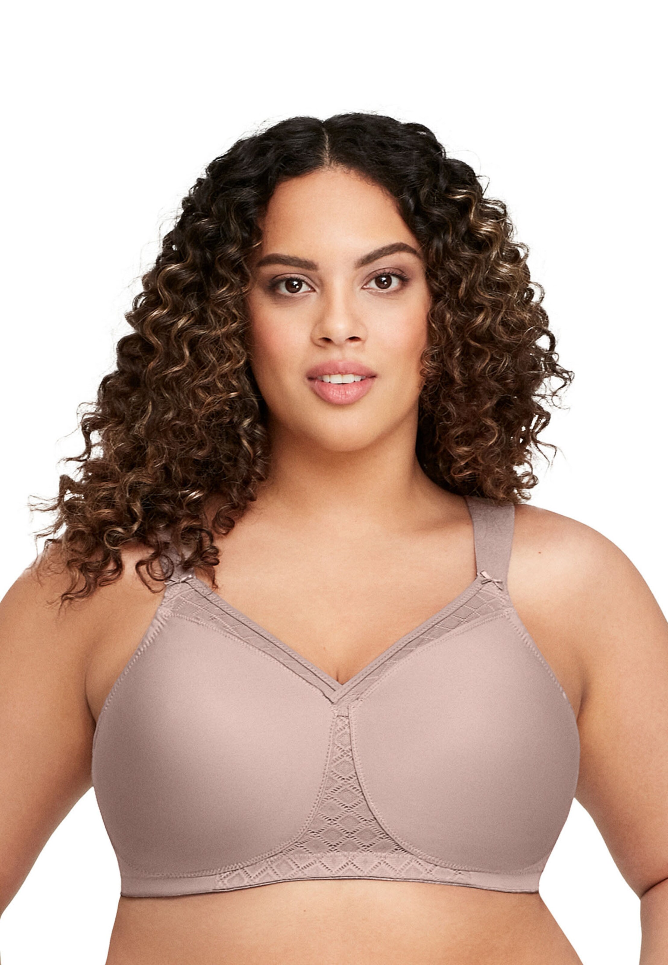 GLAMORISE Minimiser Bra in Purple: front