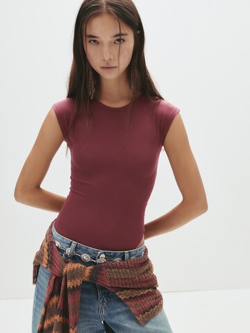Pull&Bear Rövid body - piros: elől
