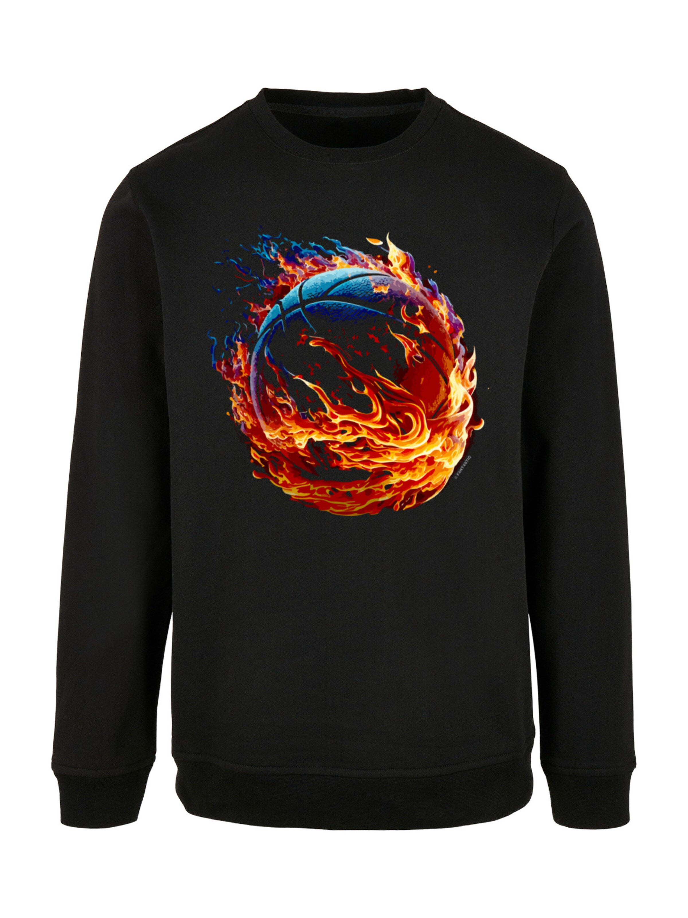 F4NT4STIC Sweatshirt 'Basketball' in Black: front