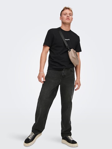Only & Sons regular Jeans i sort