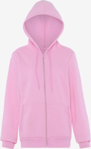 UCY Zip-Up Hoodie in Pink: front