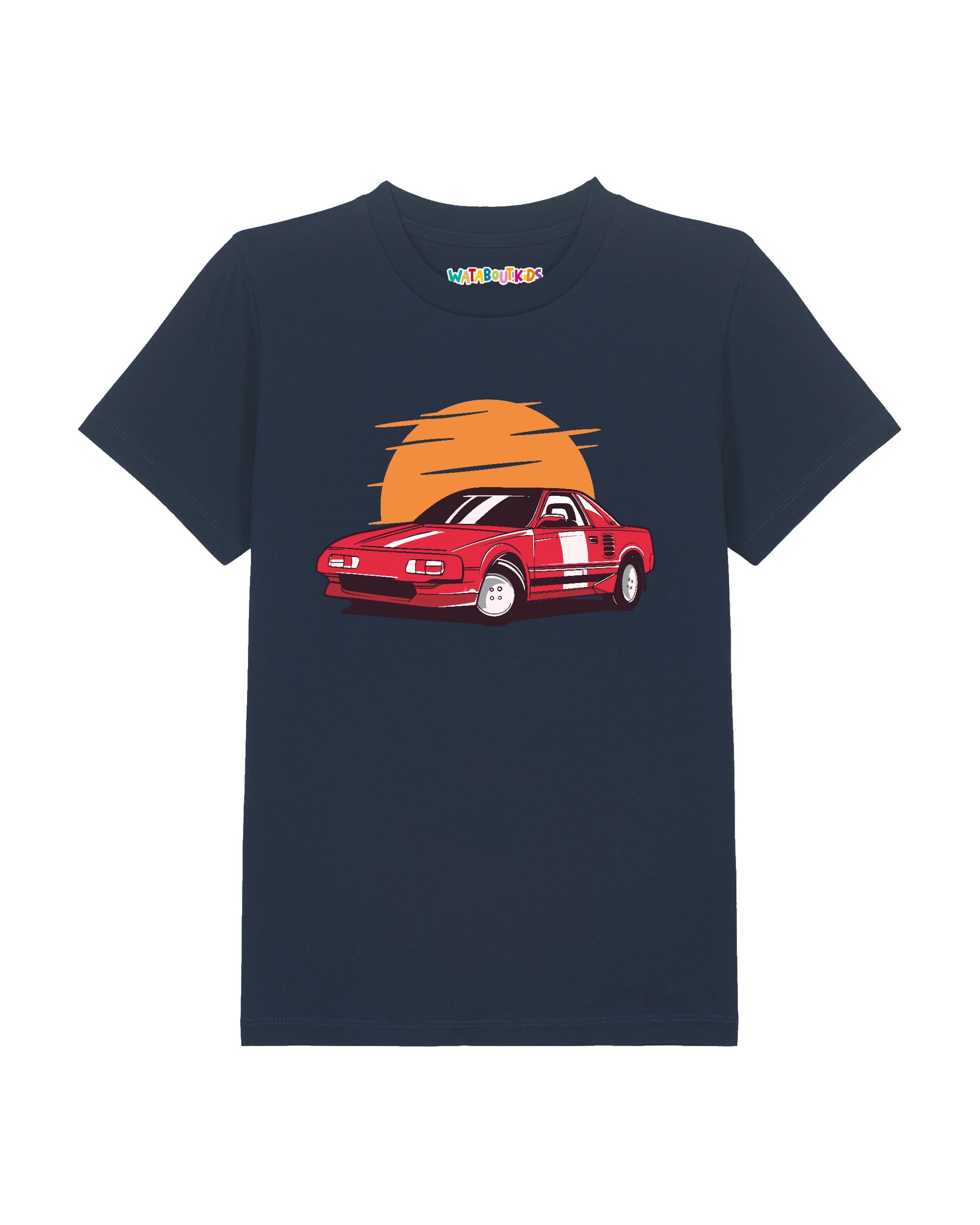 Maglietta 'Sport Car' di watabout.kids in blu: frontale