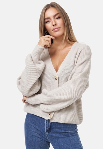 Decay Knit Cardigan in Beige: front