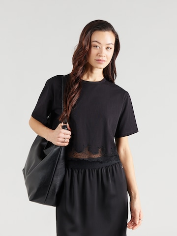 PATRIZIA PEPE Majica 'MAGLIA' | črna barva: sprednja stran