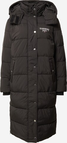 Tommy Jeans Winter Coat in Black: front