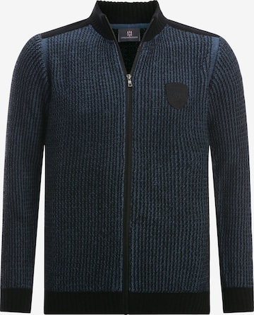 Jan Vanderstorm Gebreid vest 'Halsten' in Blauw: voorkant