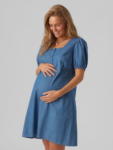 Robe 'Vibbe Lia' MAMALICIOUS en bleu : devant