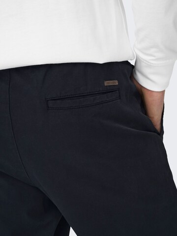 Only & Sons Tapered Chino Pants 'ONSLinus' in Blue