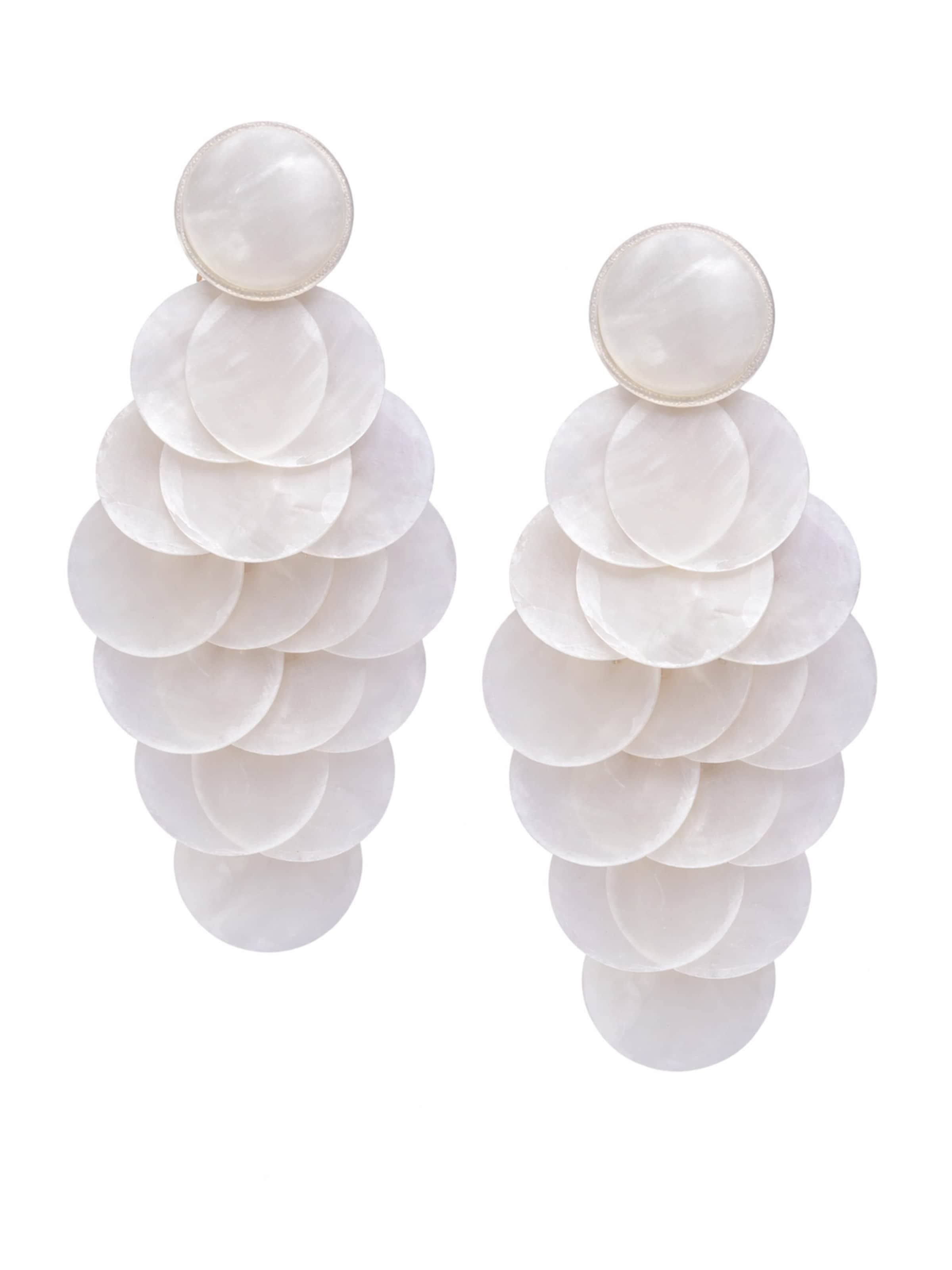 AVANT-GARDE PARIS - Pendientes 'Royellea' en blanco