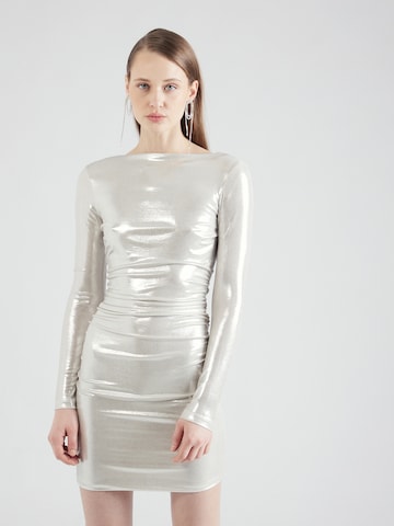 PINKO Cocktail Dress 'Abito' in Silver: front